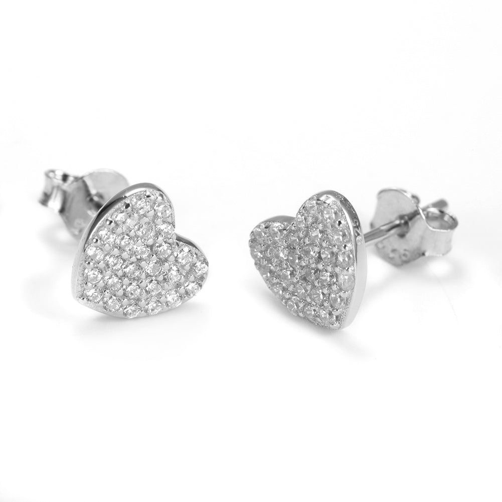 Love studded diamond earrings-SSE102