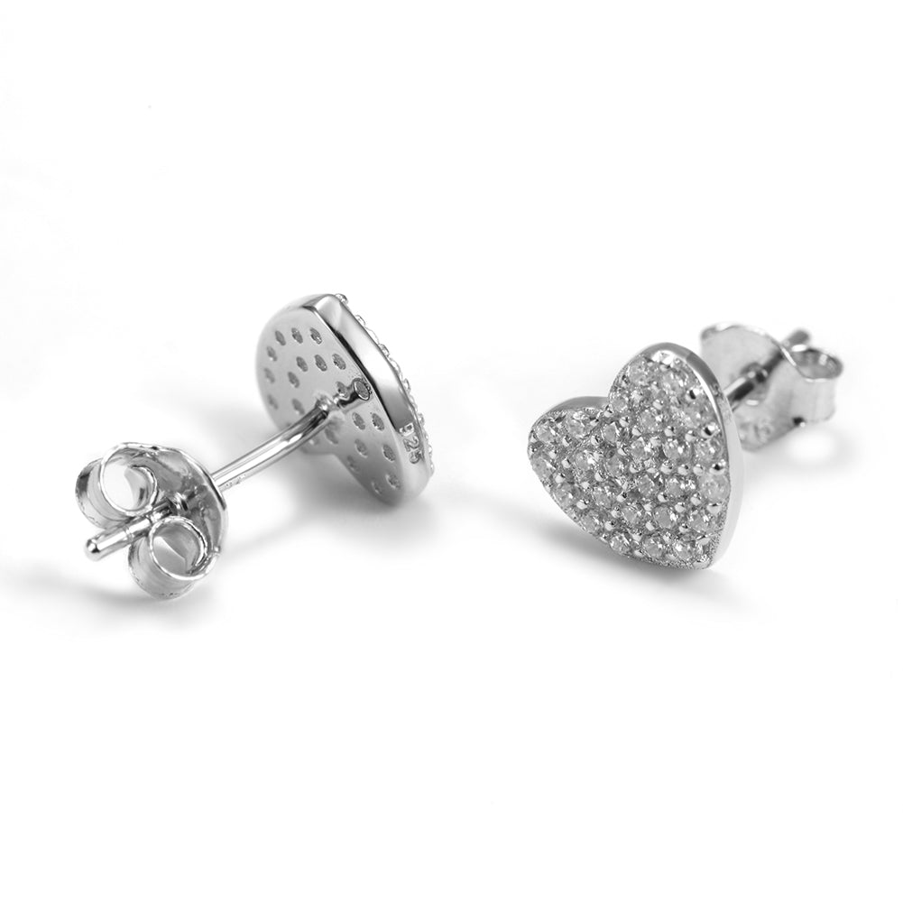 Love studded diamond earrings-SSE102