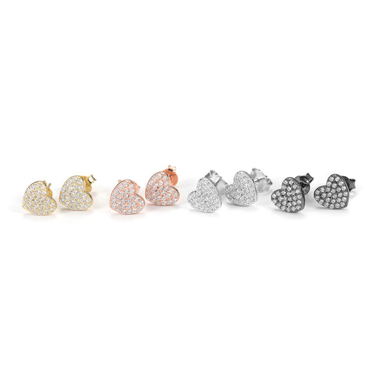 Love studded diamond earrings-SSE102