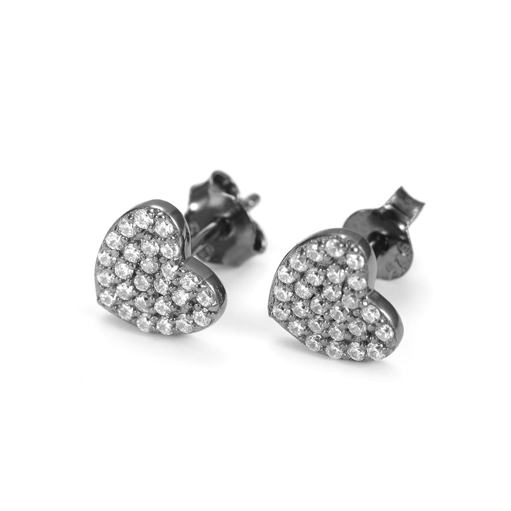 Love studded diamond earrings-SSE102