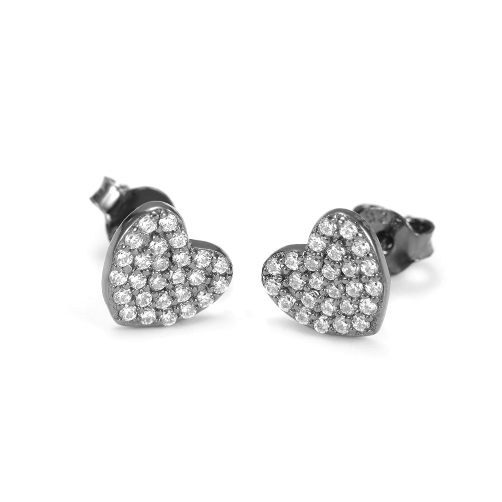 Love studded diamond earrings-SSE102