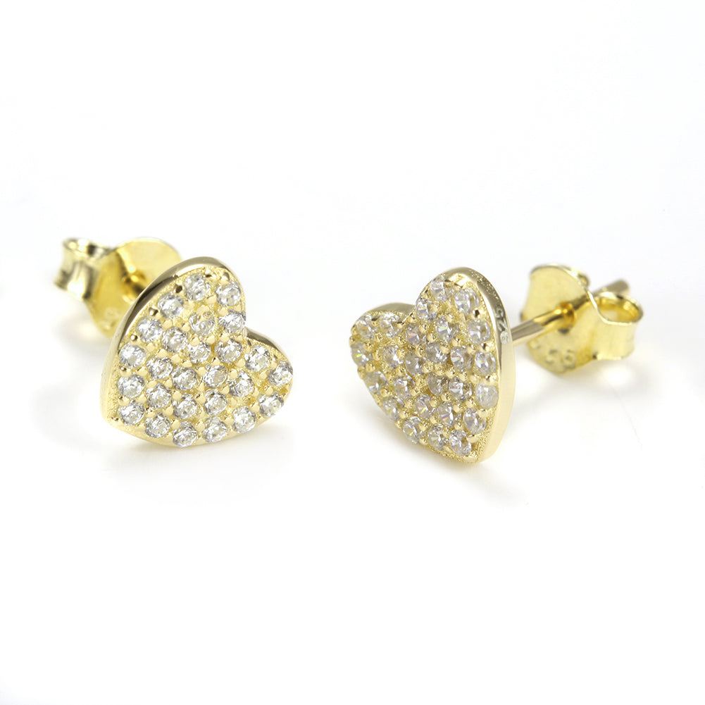 Love studded diamond earrings-SSE102