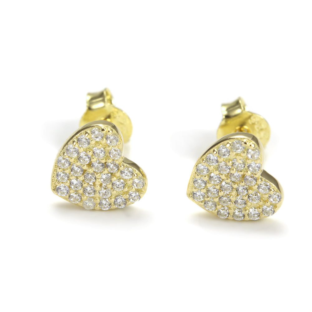 Love studded diamond earrings-SSE102