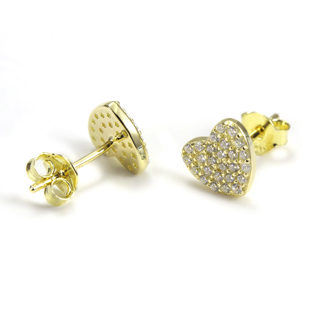 Love studded diamond earrings-SSE102