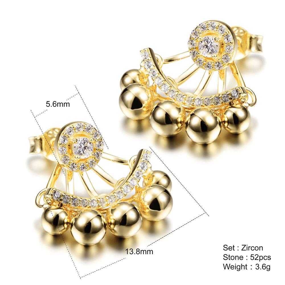 Five small round earrings-SSE103