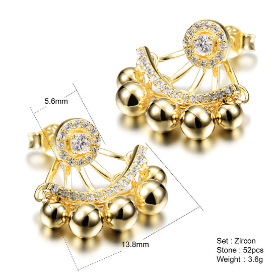 Five small round earrings-SSE103