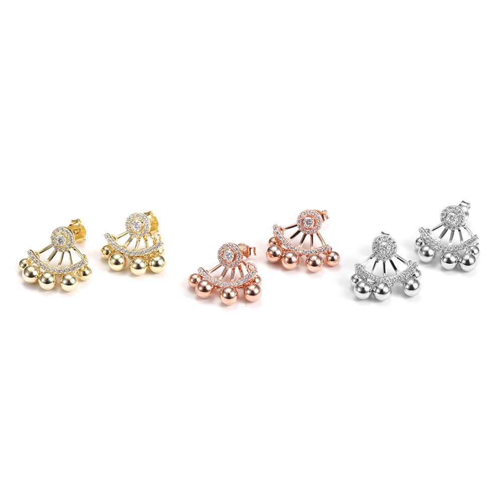 Five small round earrings-SSE103