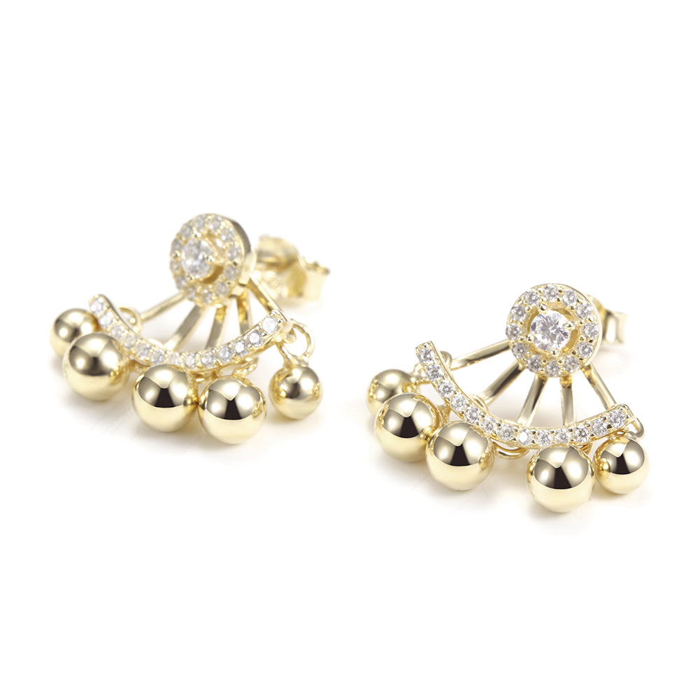 Five small round earrings-SSE103