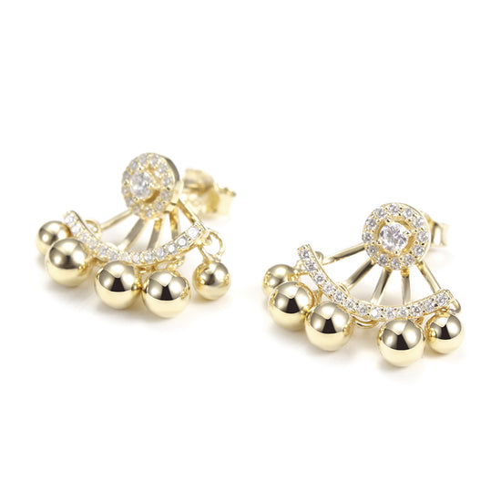 Five small round earrings-SSE103