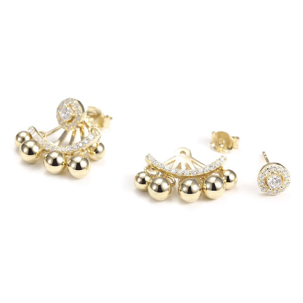 Five small round earrings-SSE103