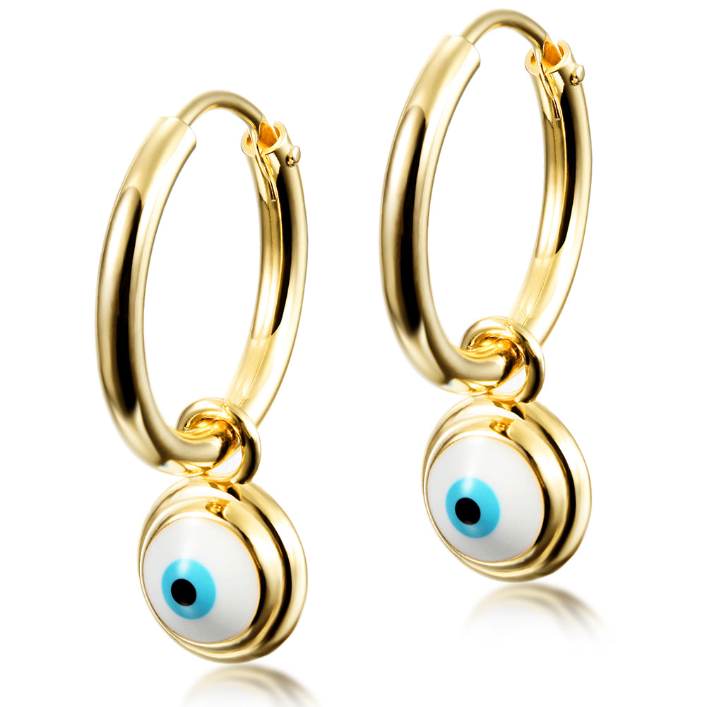 Devil's Eye Circle Earrings-SSE105