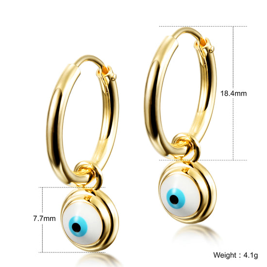 Devil's Eye Circle Earrings-SSE105