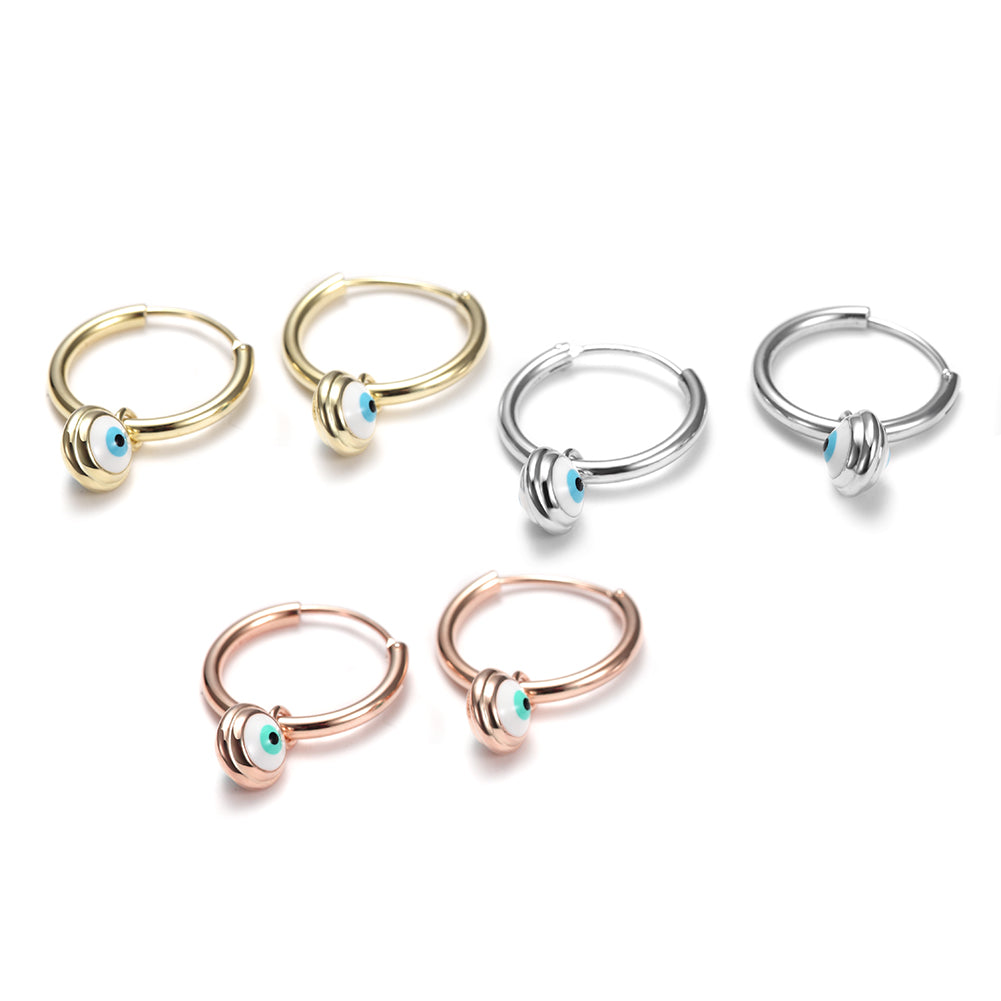 Devil's Eye Circle Earrings-SSE105
