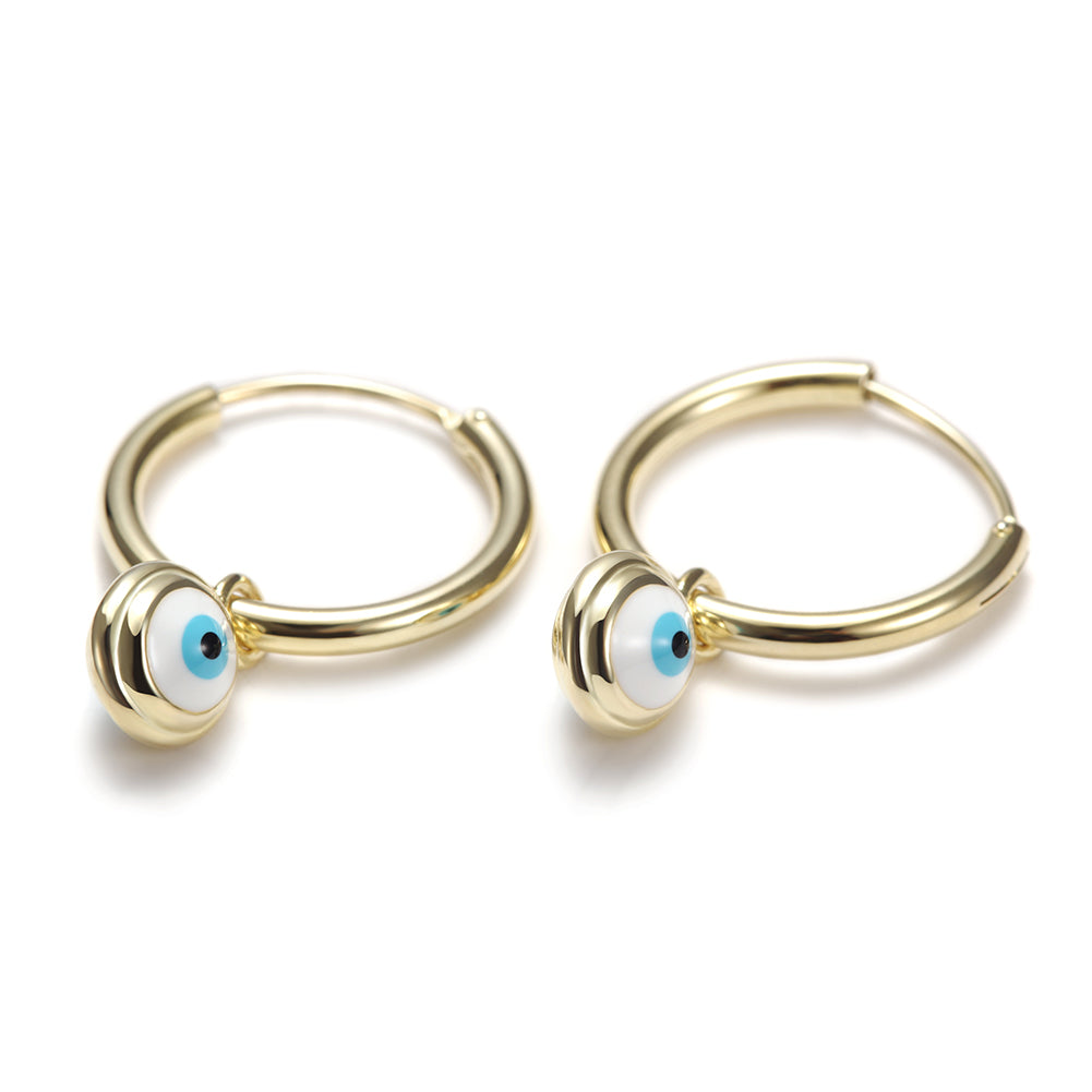 Devil's Eye Circle Earrings-SSE105