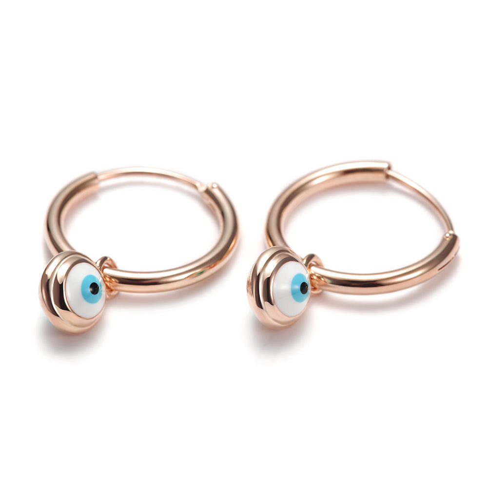 Devil's Eye Circle Earrings-SSE105
