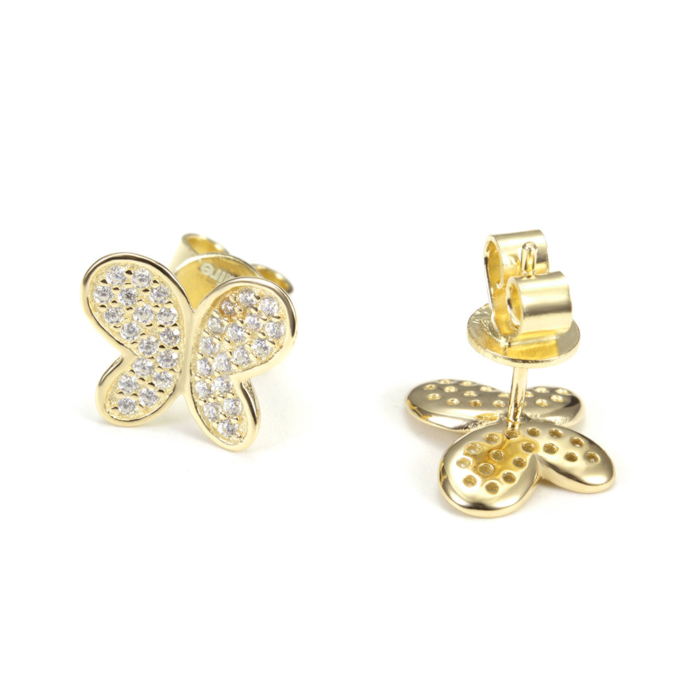 Butterfly studded diamond earrings-SSE106
