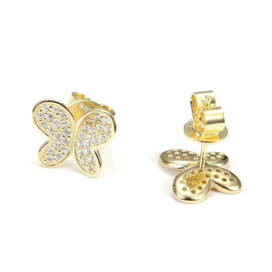 Butterfly studded diamond earrings-SSE106