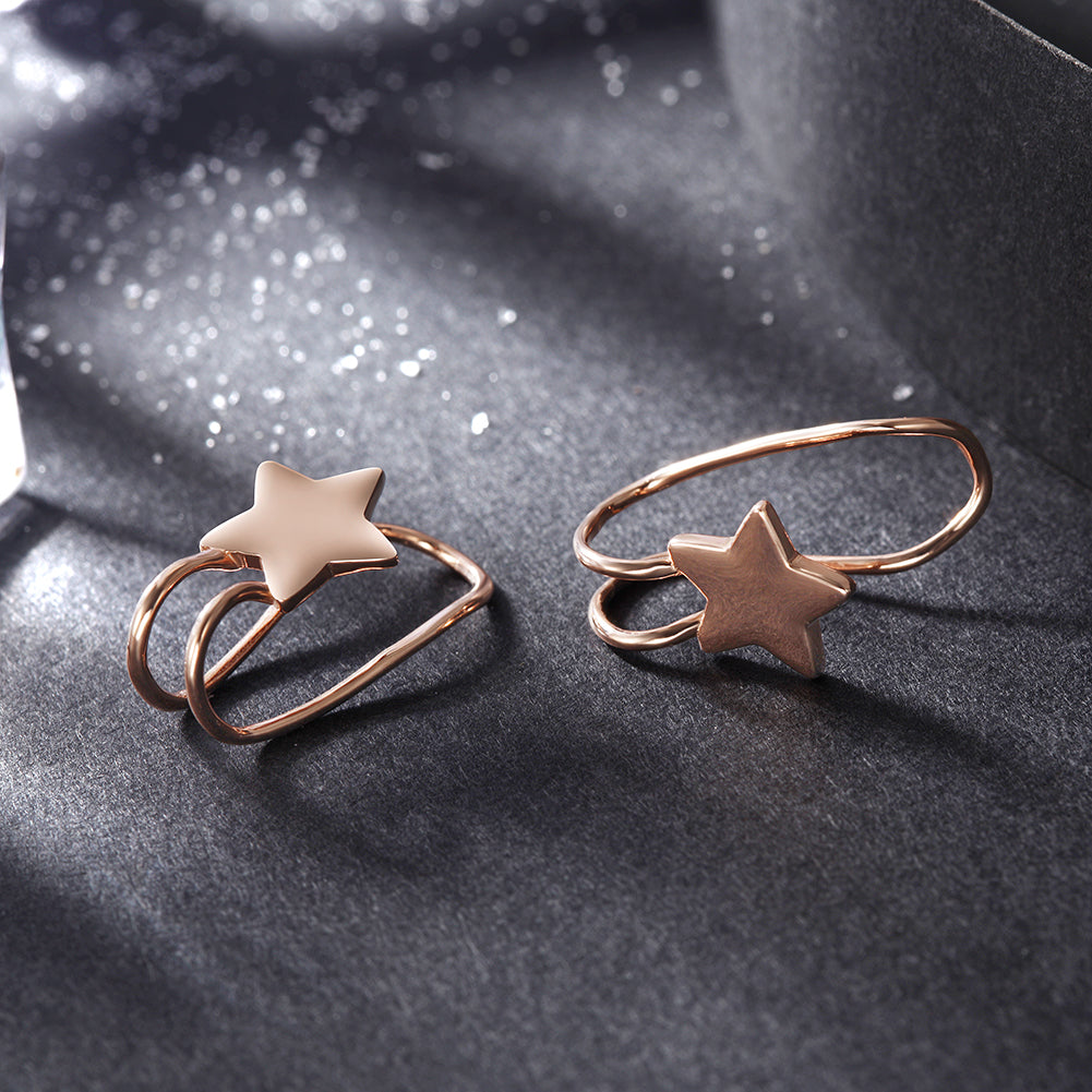 Five pointed star earrings-SSE111