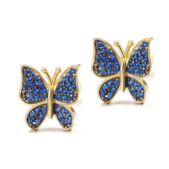 Load image into Gallery viewer, Big butterfly earrings-SSE113
