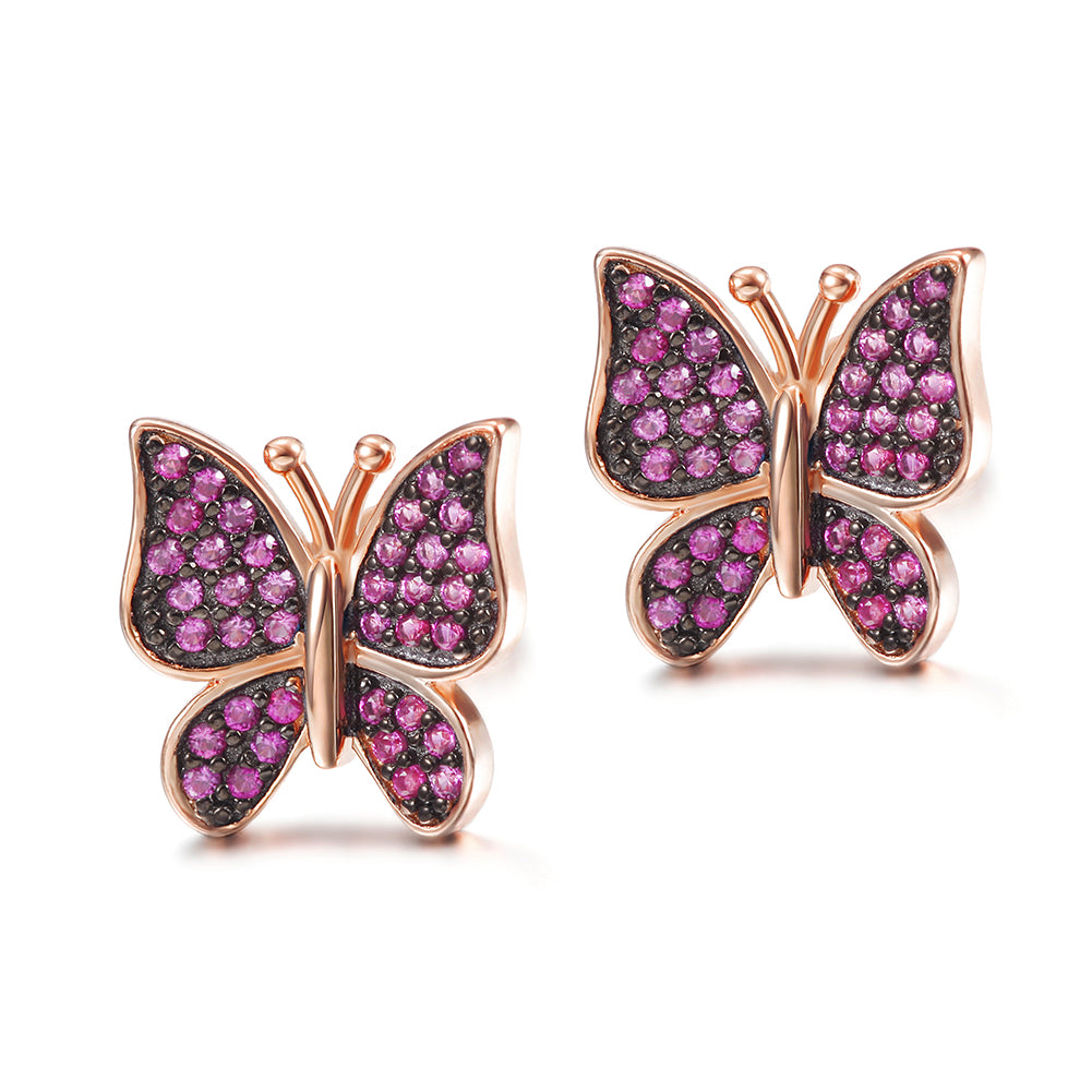 Big butterfly earrings-SSE113