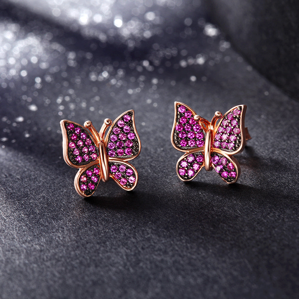 Big butterfly earrings-SSE113