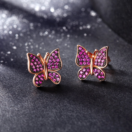 Big butterfly earrings-SSE113