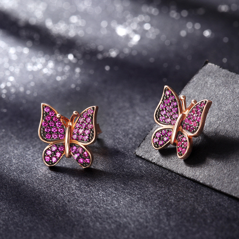 Big butterfly earrings-SSE113