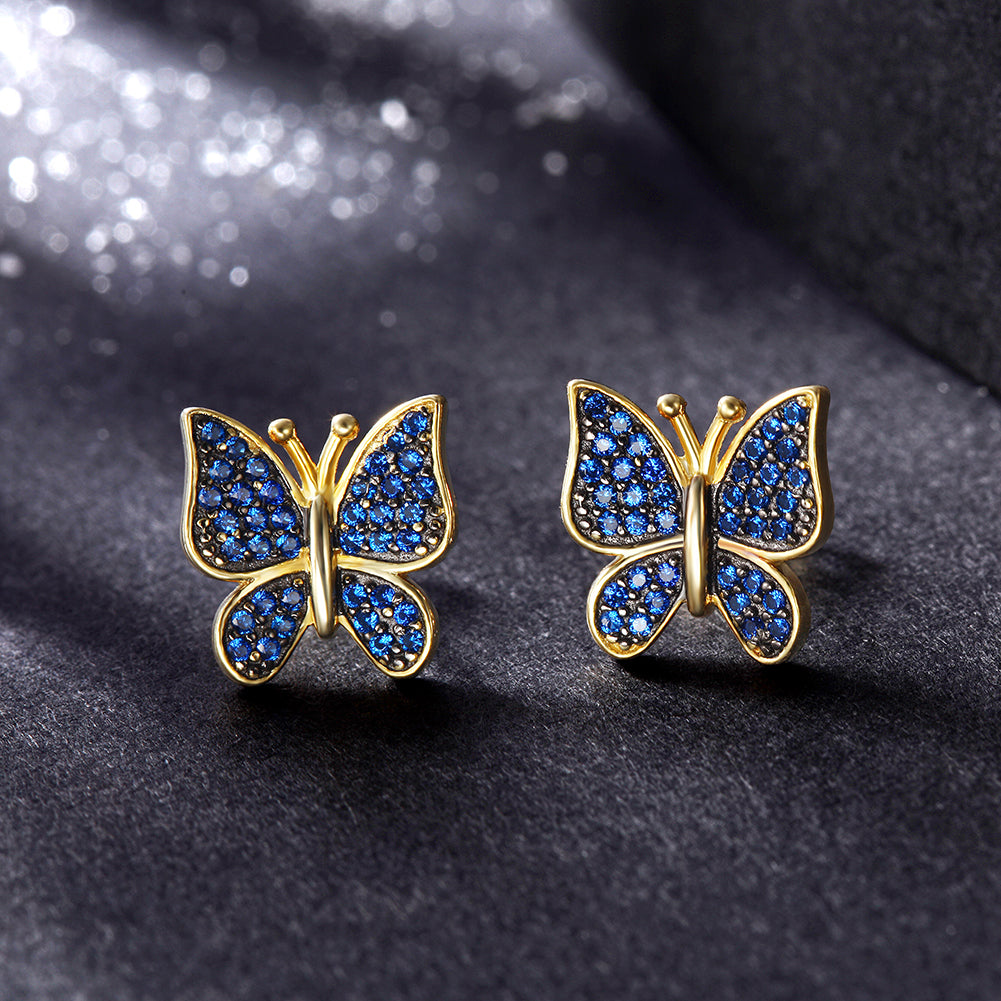 Big butterfly earrings-SSE113