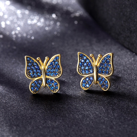 Load image into Gallery viewer, Big butterfly earrings-SSE113
