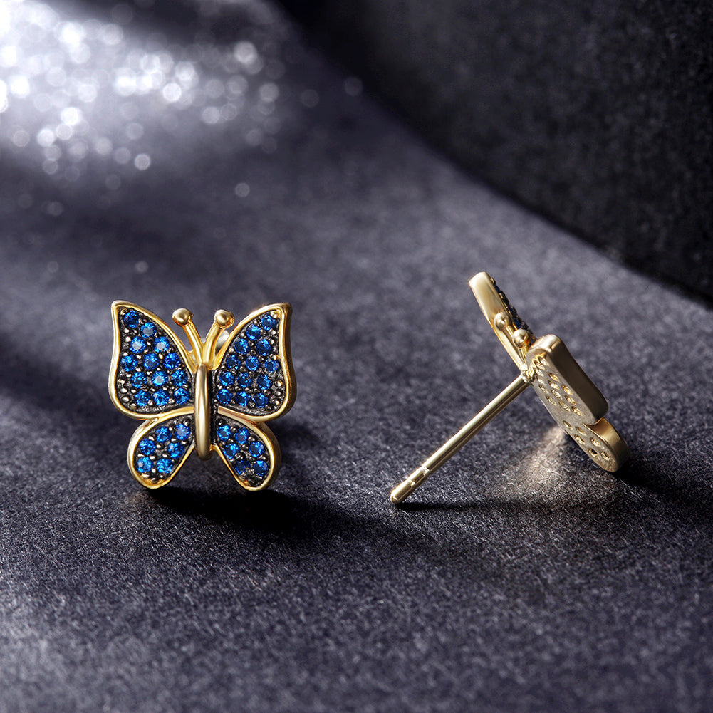 Big butterfly earrings-SSE113
