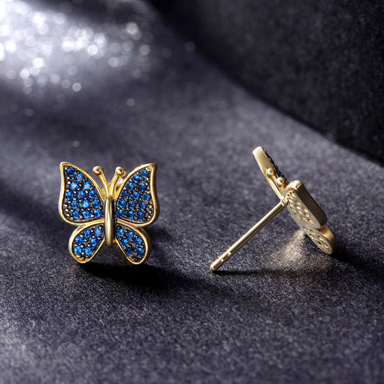 Load image into Gallery viewer, Big butterfly earrings-SSE113
