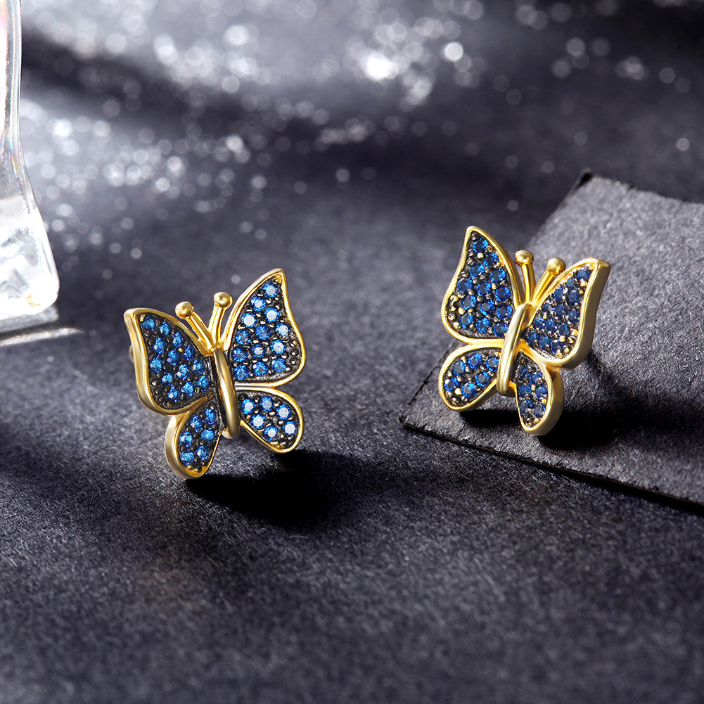 Big butterfly earrings-SSE113