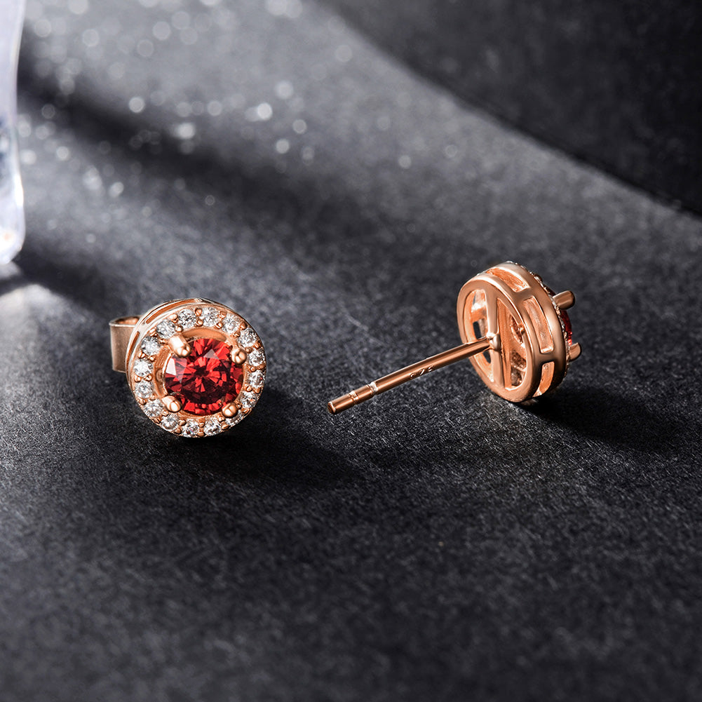 Red diamond earrings-SSE114RD