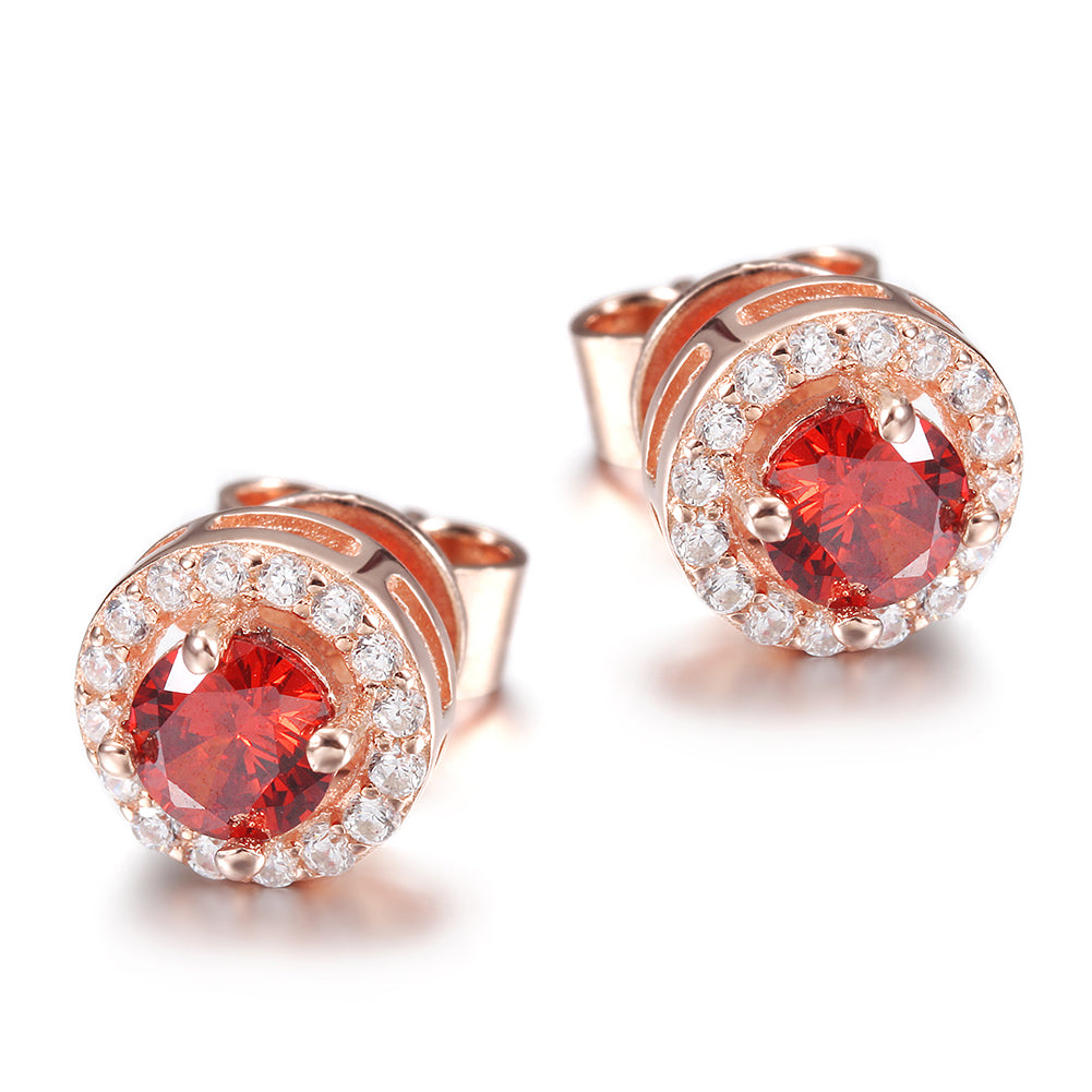 Red diamond earrings-SSE114RD