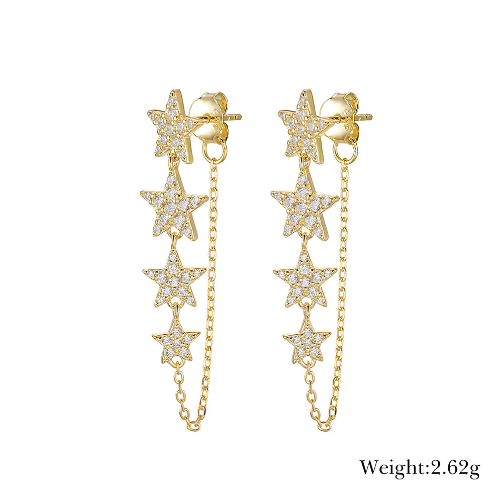 Four star earrings-SSE132