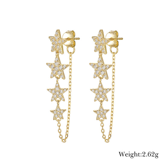 Four star earrings-SSE132