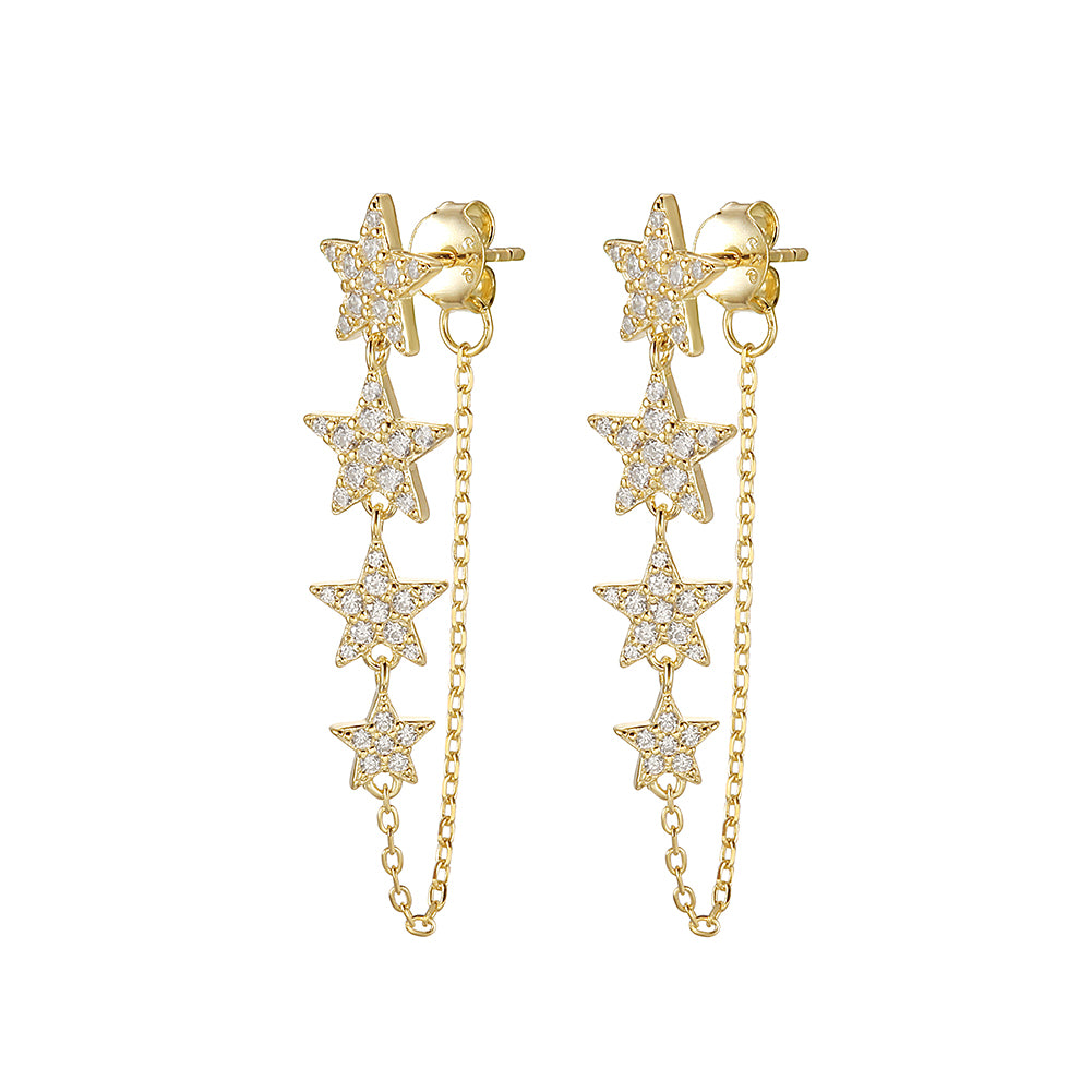 Four star earrings-SSE132