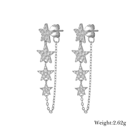 Four star earrings-SSE132