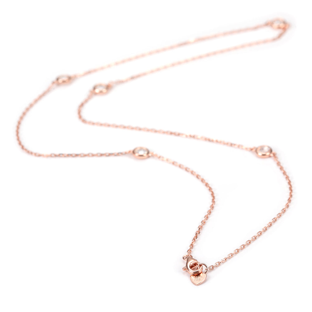 CZ Charm Chain Necklace - SSN142
