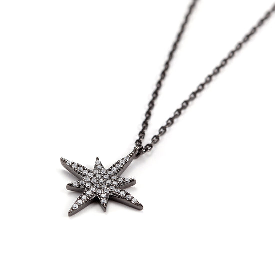 Pave Star Pendant Chain Necklace - SSN143
