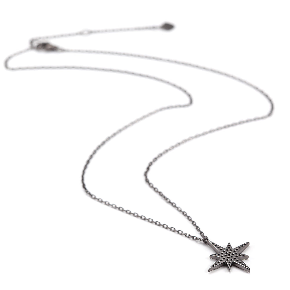 Pave Star Pendant Chain Necklace - SSN143