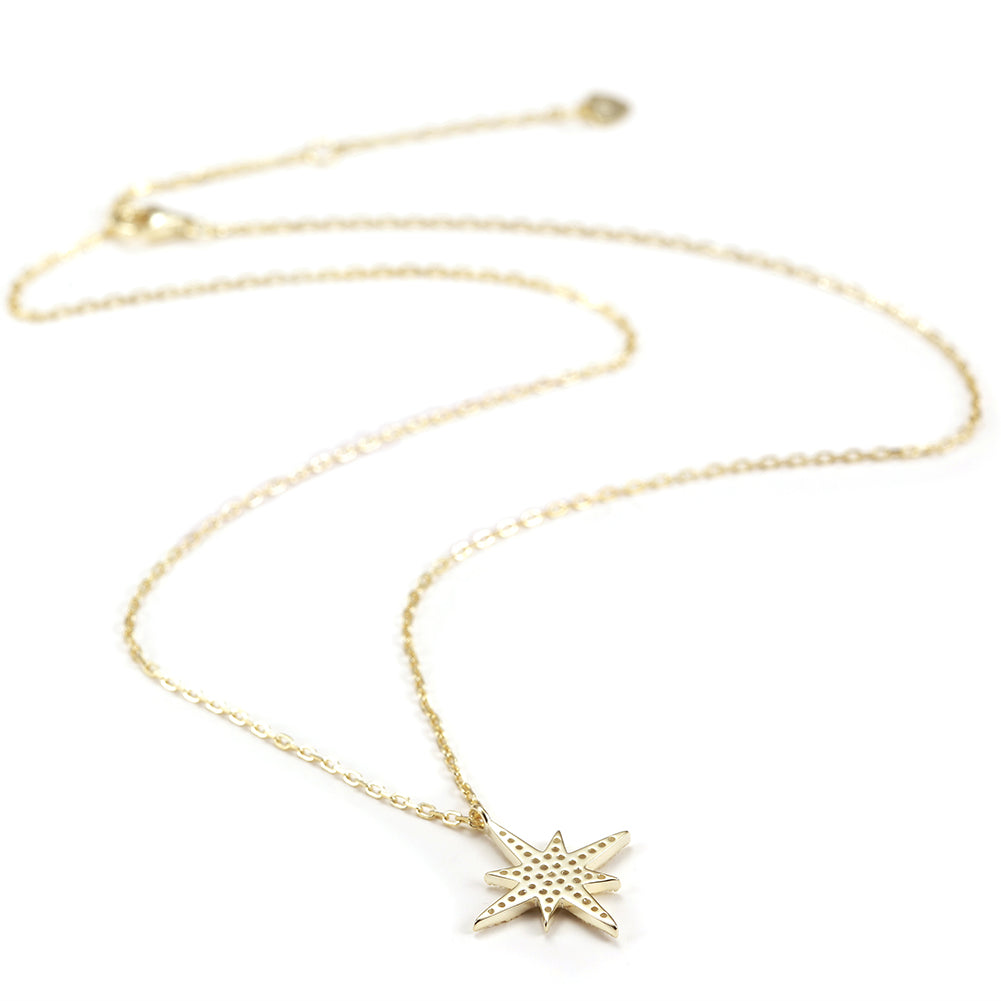 Pave Star Pendant Chain Necklace - SSN143