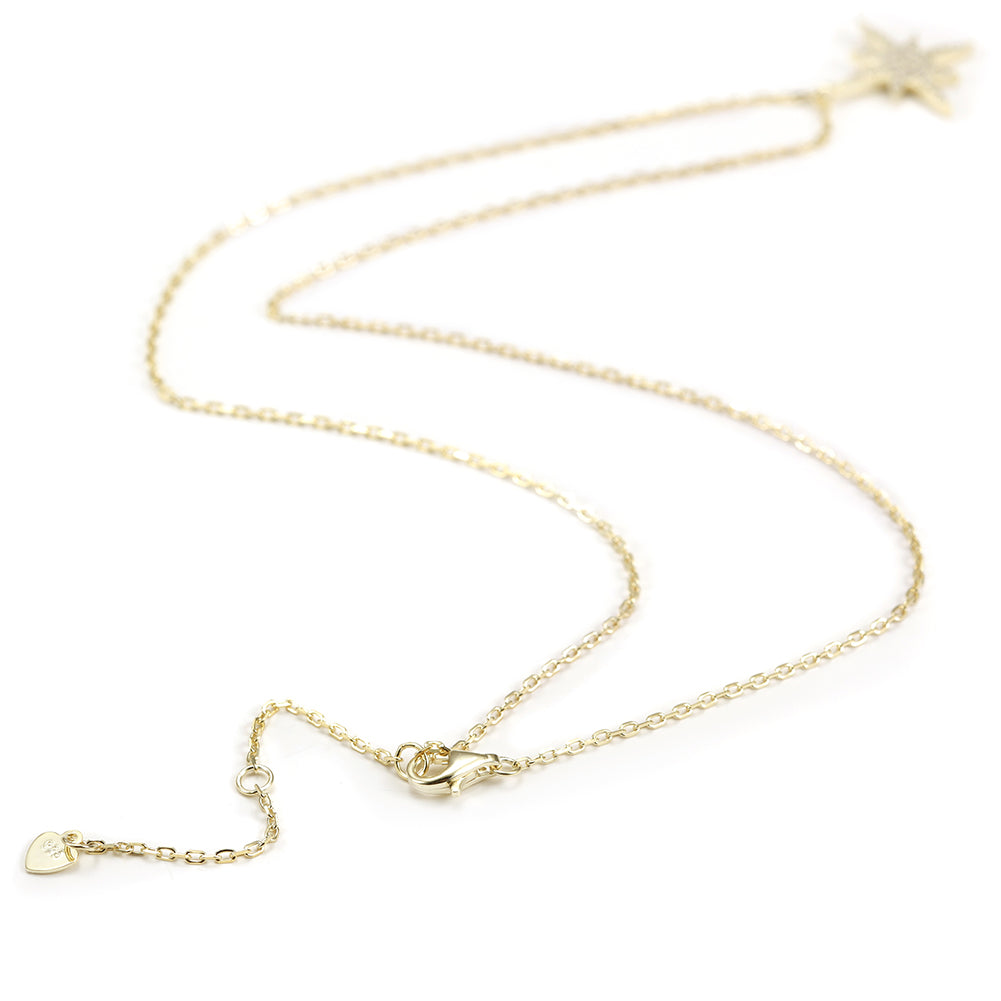 Pave Star Pendant Chain Necklace - SSN143