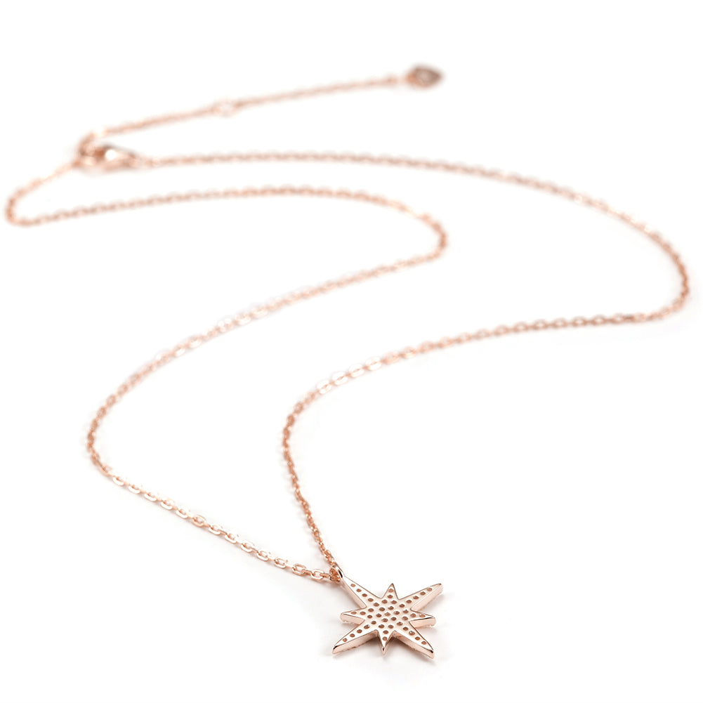 Pave Star Pendant Chain Necklace - SSN143