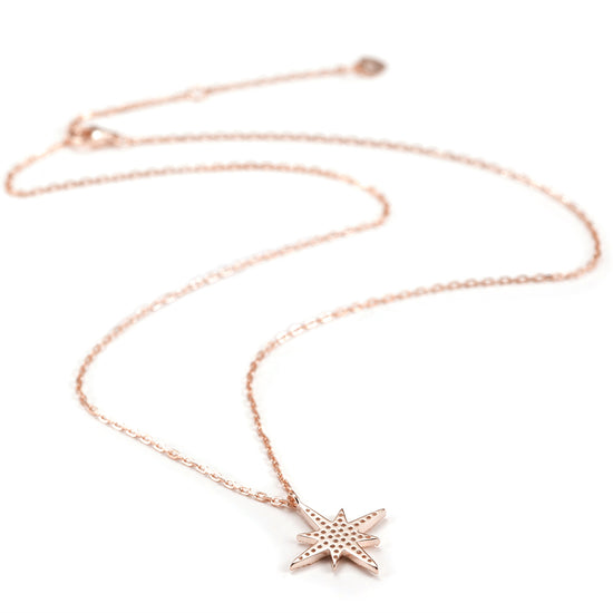 Pave Star Pendant Chain Necklace - SSN143