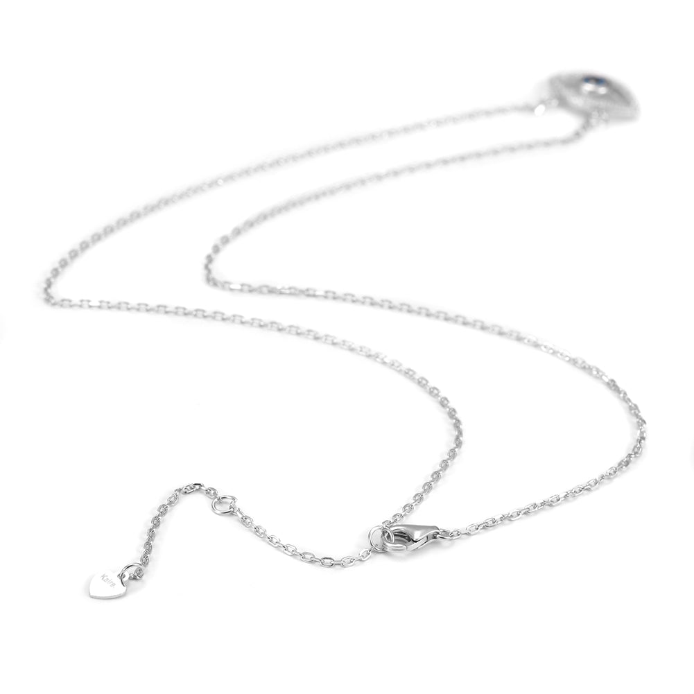 Evil Eye CZ Pendant Necklace - SSN146WGZD