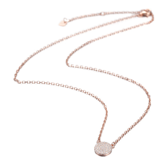 Pave CZ Pendant Necklace -SSN147
