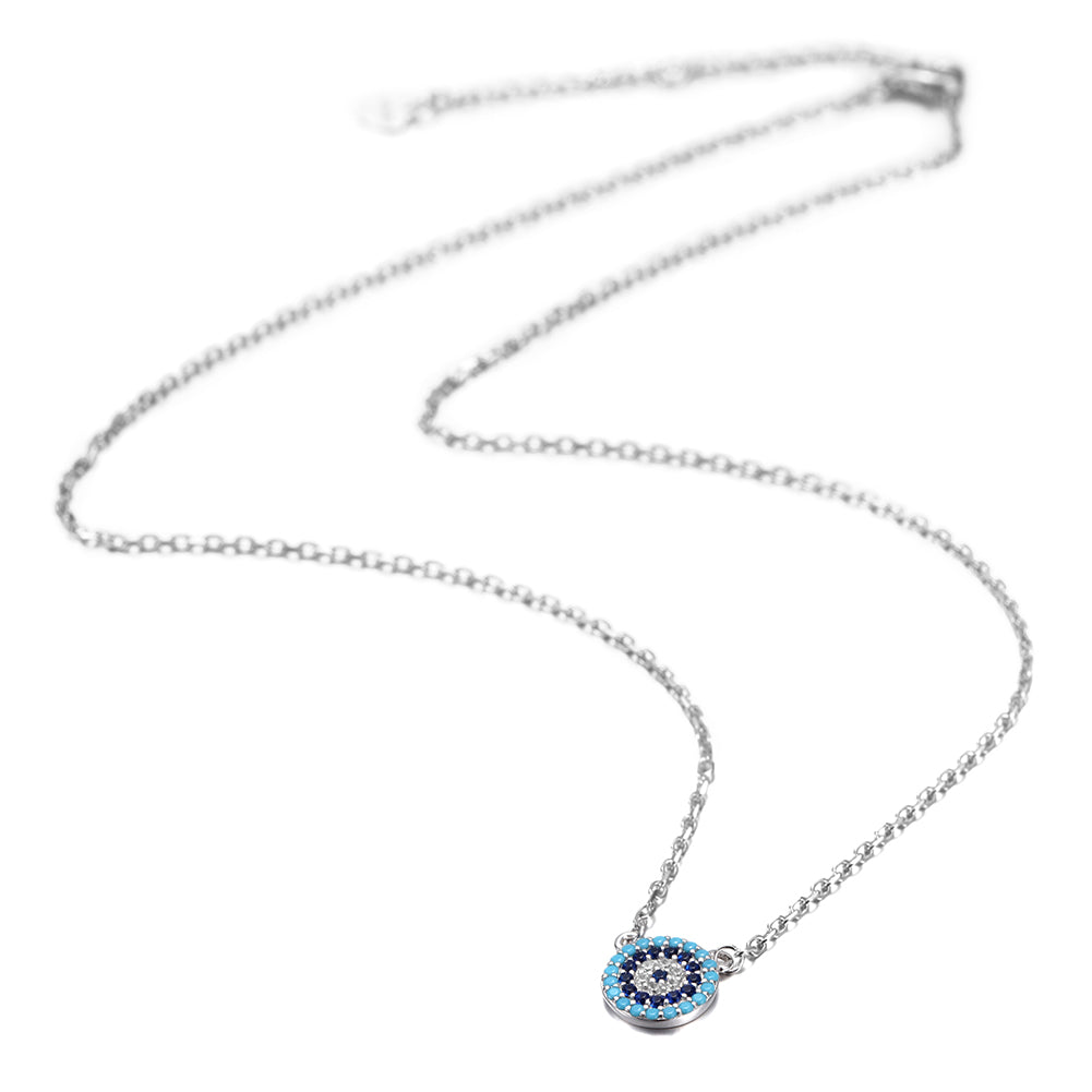 Pave CZ Pendant Necklace -SSN147