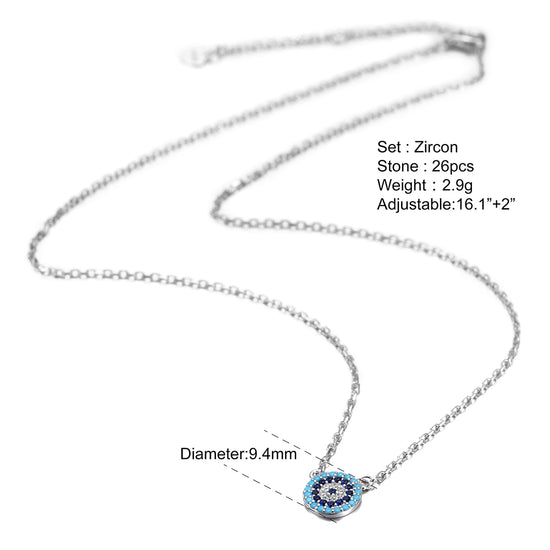 Pave CZ Pendant Necklace -SSN147