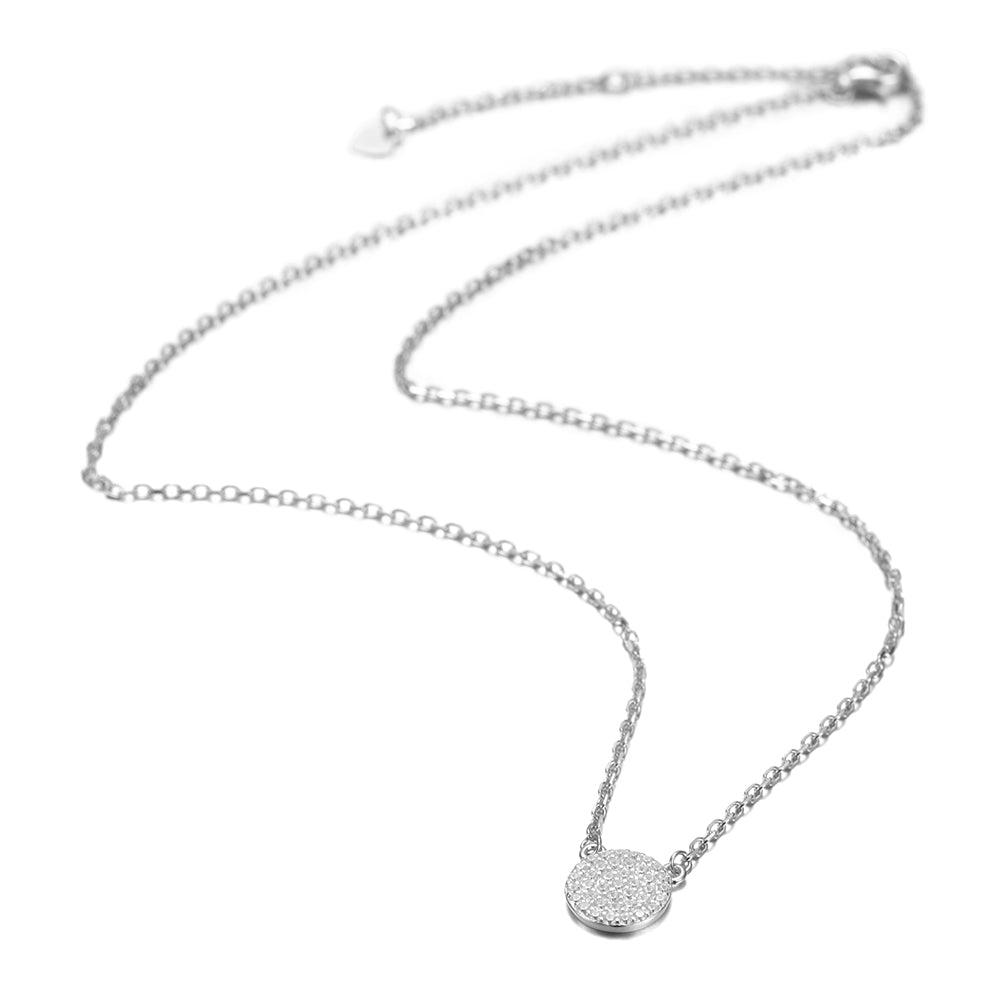 Pave CZ Pendant Necklace -SSN147